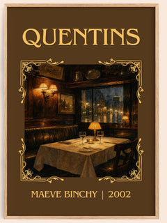 Quentins Classic Book Art Print by Maeve Binchy – book poster