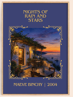 Nights of Rain and Stars Classic Book Art Print by Maeve Binchy – book poster