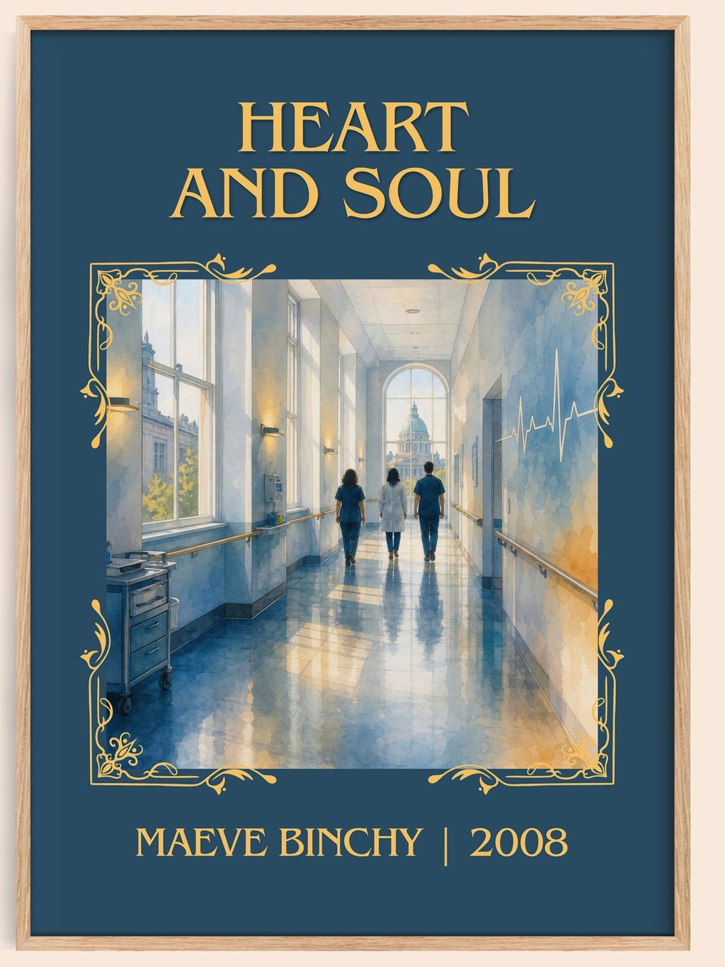Heart and Soul Classic Book Art Print by Maeve Binchy – book poster