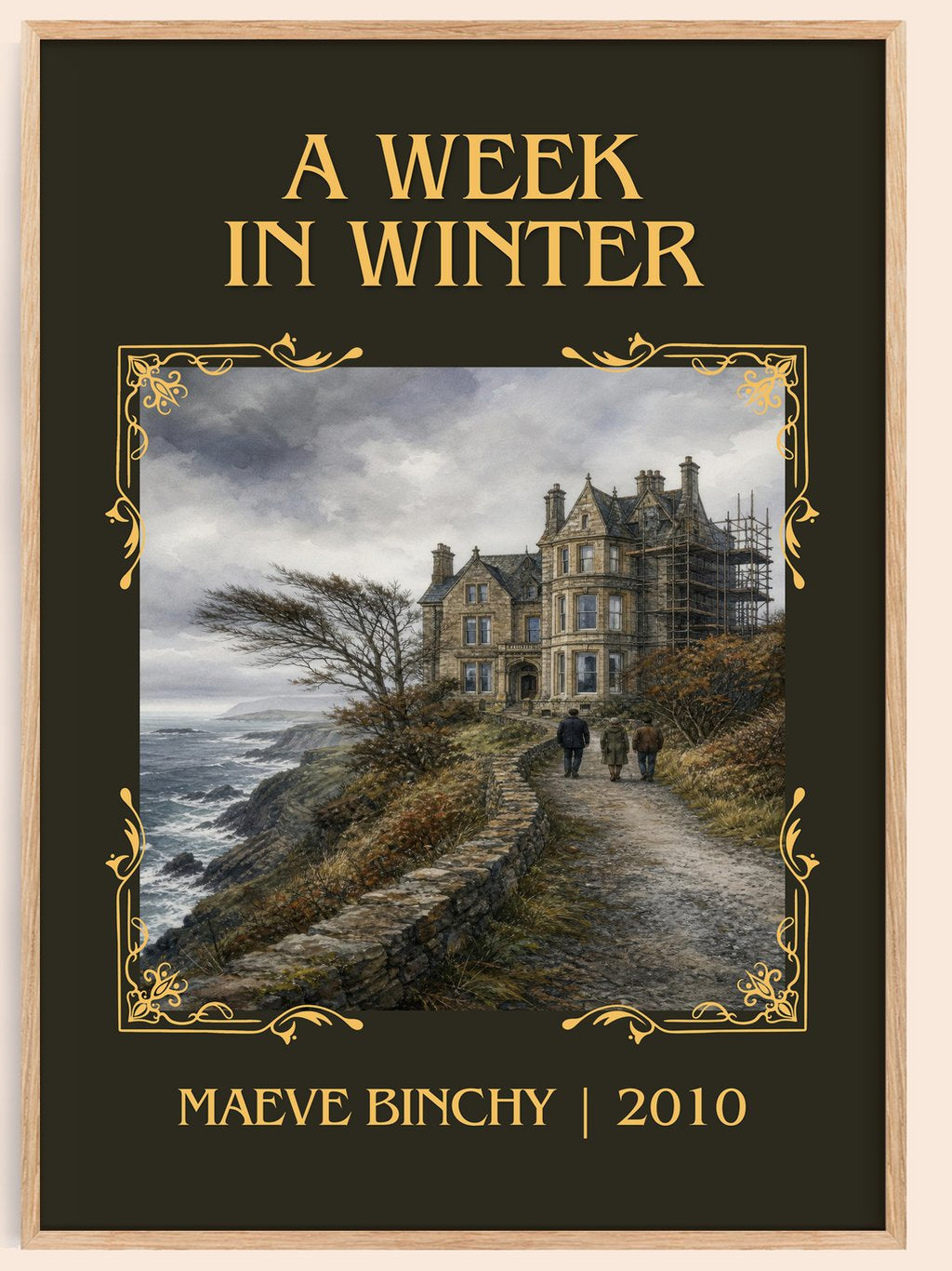 A Week in Winter Classic Book Art Print by Maeve Binchy – book poster