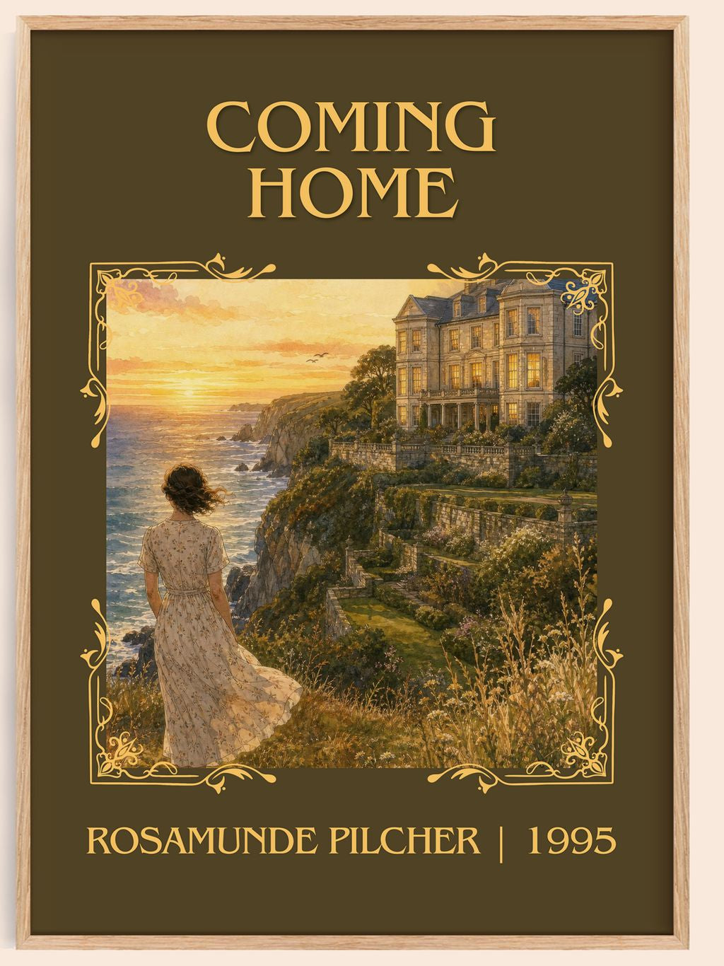Coming Home Classic Book Art Print by Rosamunde Pilcher – book poster