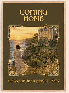 Coming Home Classic Book Art Print by Rosamunde Pilcher – book poster