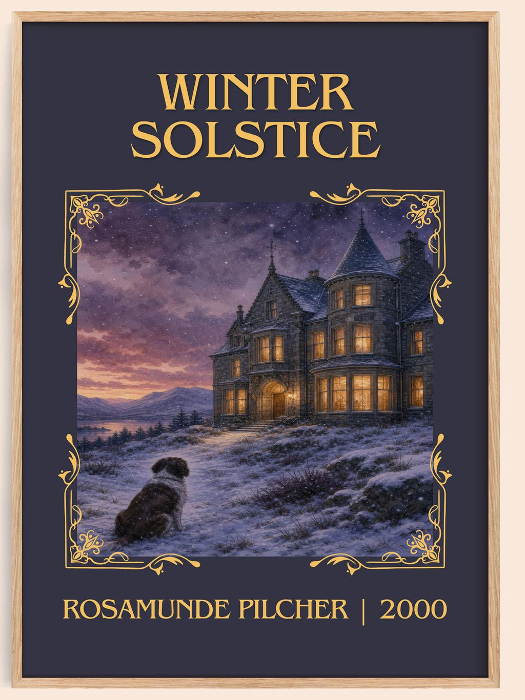Winter Solstice Classic Book Art Print by Rosamunde Pilcher – book poster