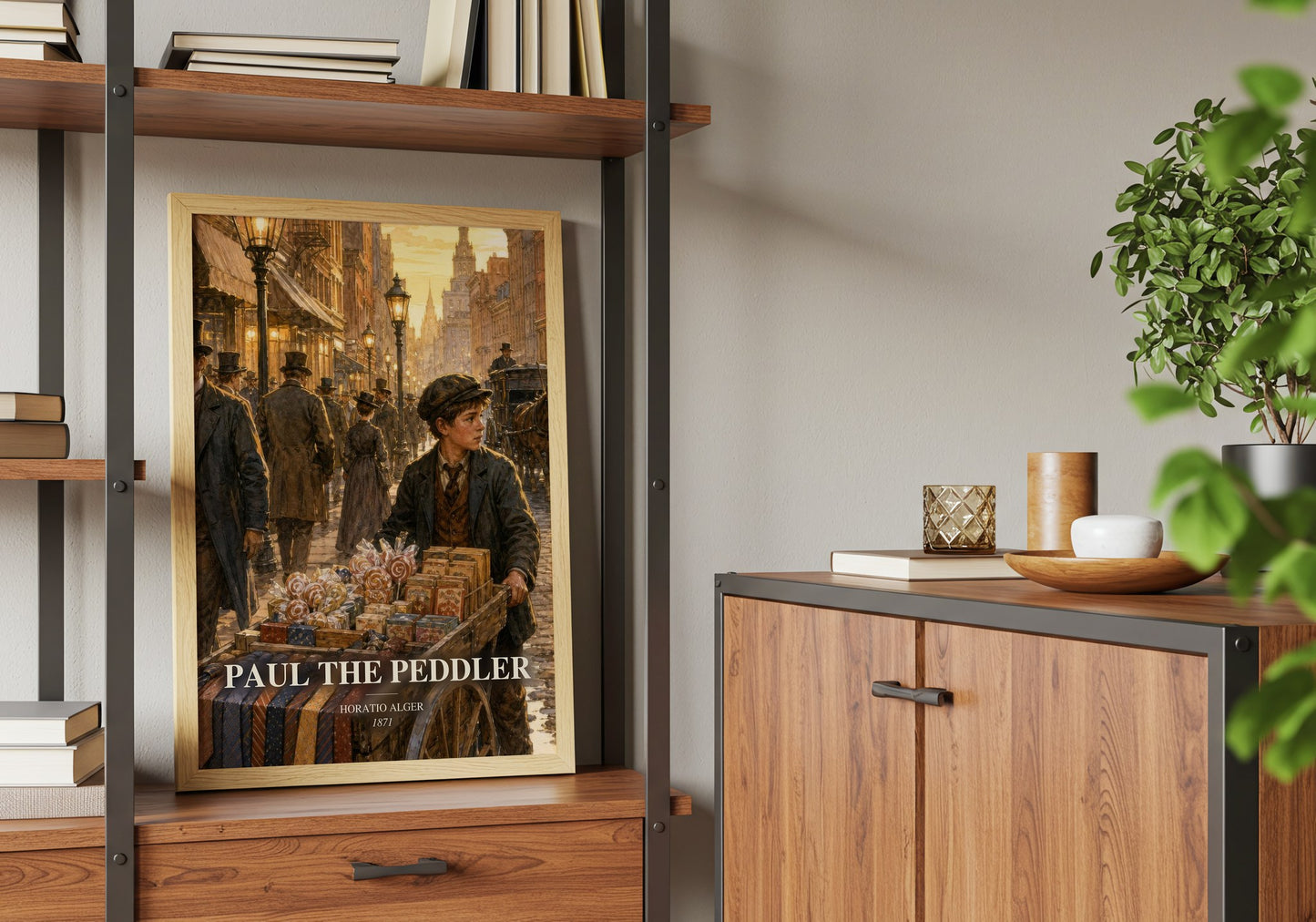 Paul The Peddler book watercolour illustration paper finish options – matte satin gloss