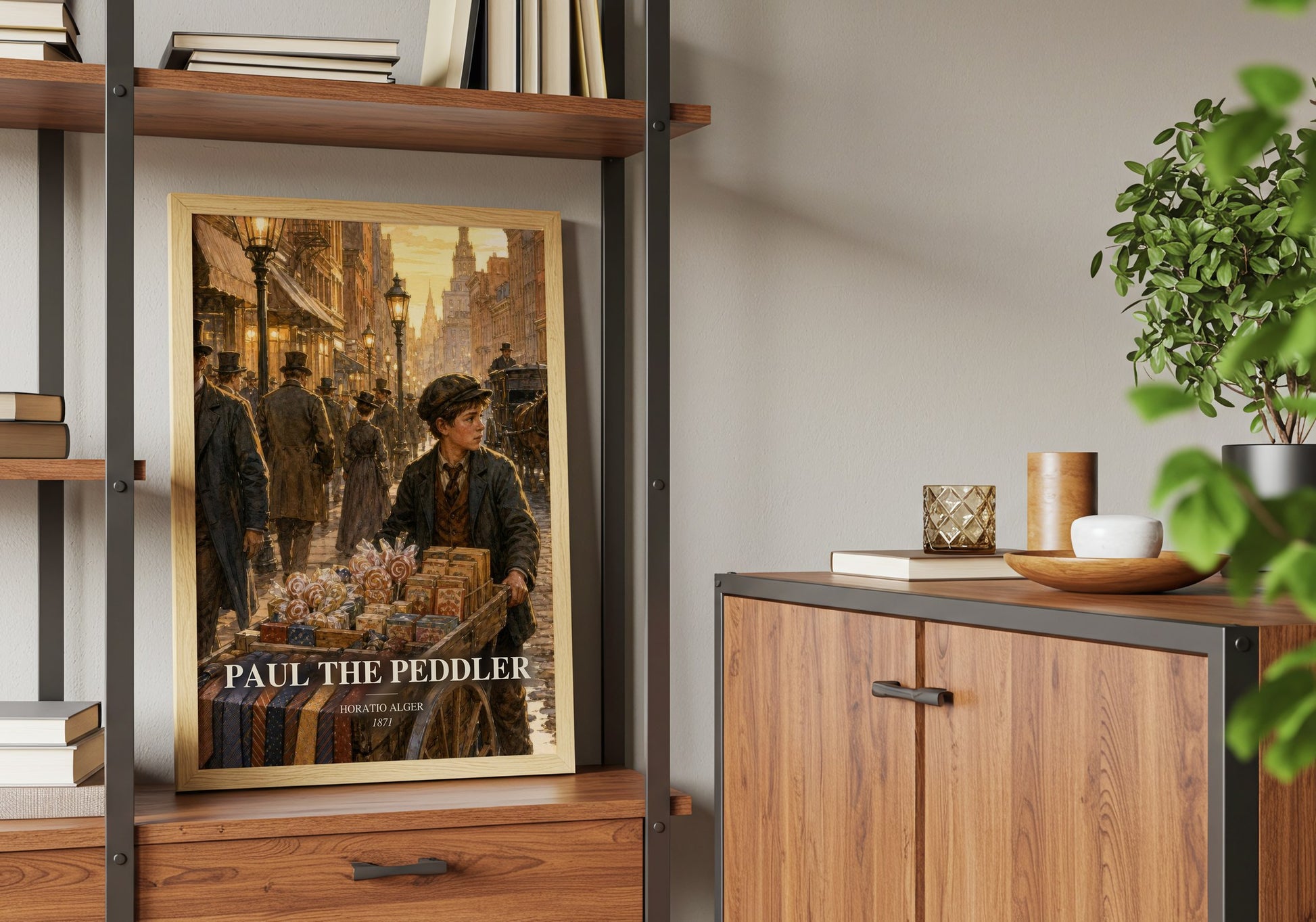 Paul The Peddler book watercolour illustration paper finish options – matte satin gloss