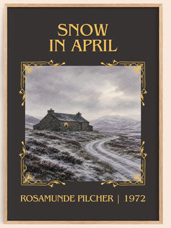 Snow in April Classic Book Art Print by Rosamunde Pilcher – book poster