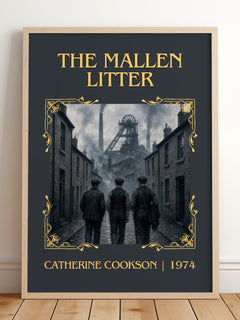 The Mallen Litter Classic Book Art Print by Catherine Cookson – framed print leaning on a wooden floor