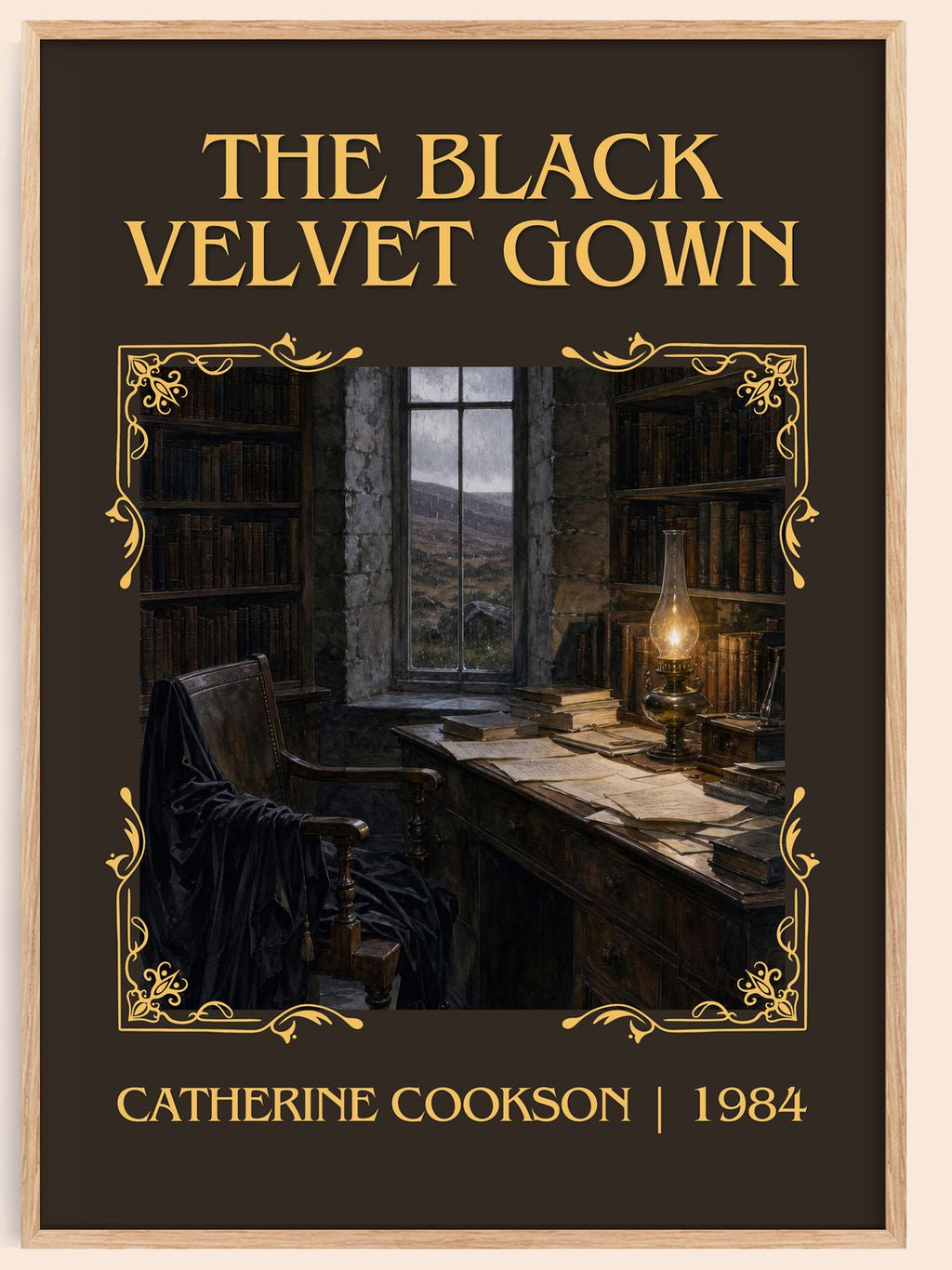 The Black Velvet Gown Classic Book Art Print by Catherine Cookson – book poster