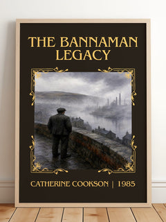 The Bannaman Legacy Classic Book Art Print by Catherine Cookson – framed print leaning on a wooden floor
