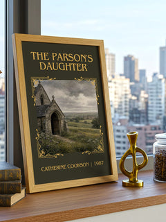 The Parson's Daughter Classic Book Art Print by Catherine Cookson – framed print on a city-view windowsill