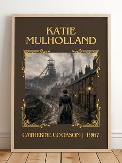Katie Mulholland Classic Book Art Print by Catherine Cookson – framed print leaning on a wooden floor