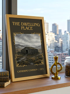 The Dwelling Place Classic Book Art Print by Catherine Cookson – framed print on a city-view windowsill