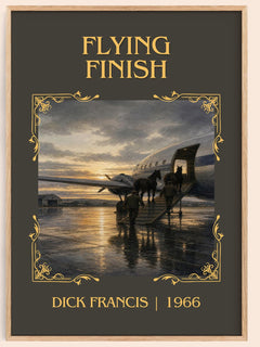 Flying Finish Classic Book Art Print by Dick Francis – book poster