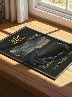 Whip Hand Classic Book Art Print by Dick Francis – print on a sunlit desk