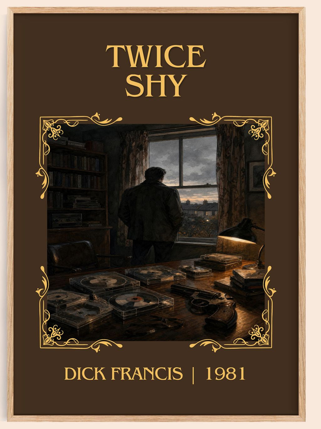 Twice Shy Classic Book Art Print by Dick Francis – book poster