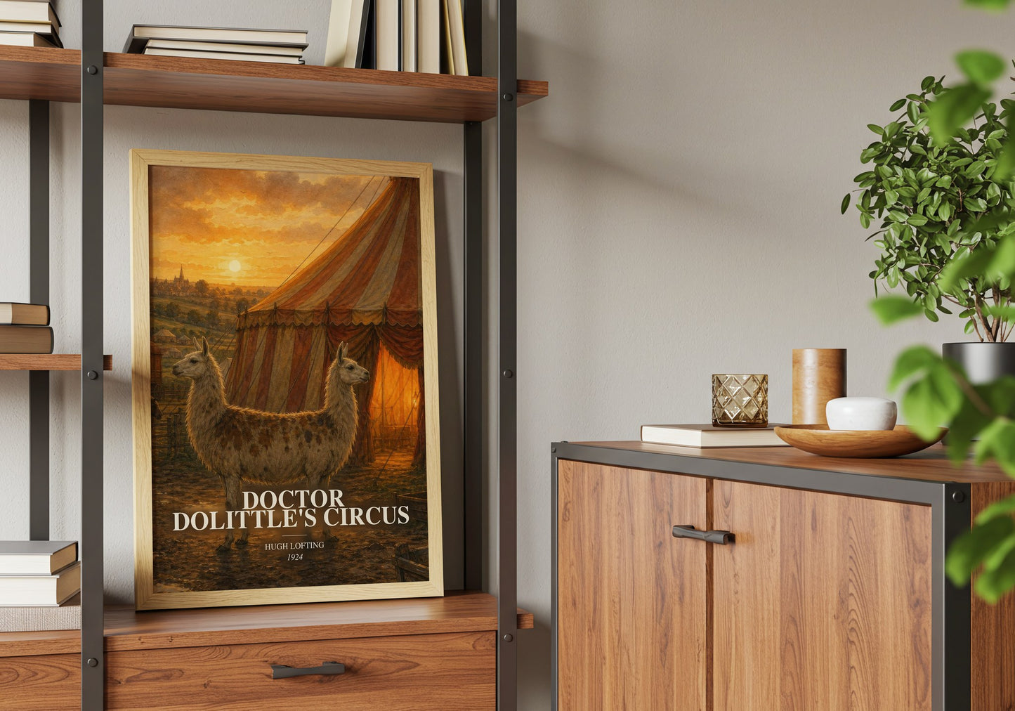 Doctor Dolittle'S Circus book watercolour illustration paper finish options – matte satin gloss