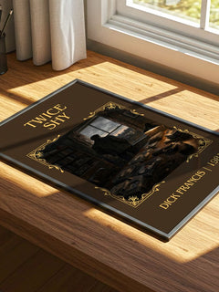 Twice Shy Classic Book Art Print by Dick Francis – print on a sunlit desk