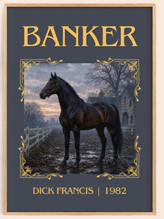 Banker Classic Book Art Print by Dick Francis – book poster