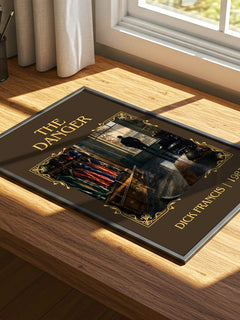 The Danger Classic Book Art Print by Dick Francis – print on a sunlit desk