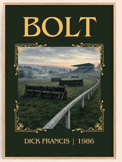 Bolt Classic Book Art Print by Dick Francis – book poster