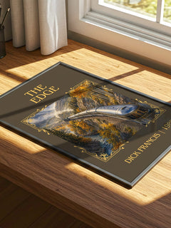 The Edge Classic Book Art Print by Dick Francis – print on a sunlit desk