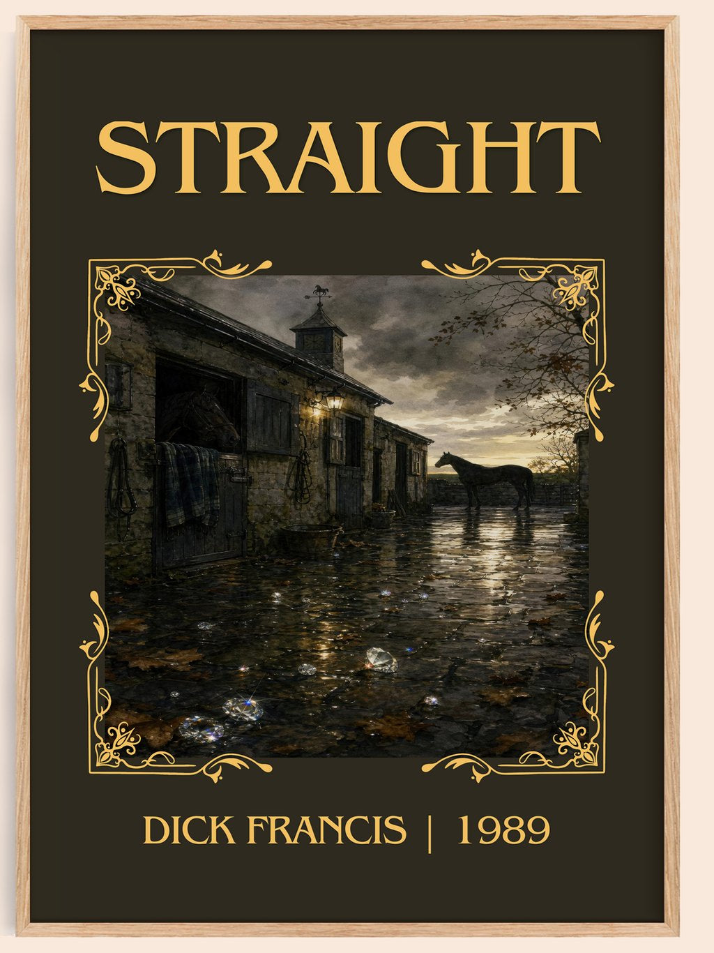Straight Classic Book Art Print by Dick Francis – book poster