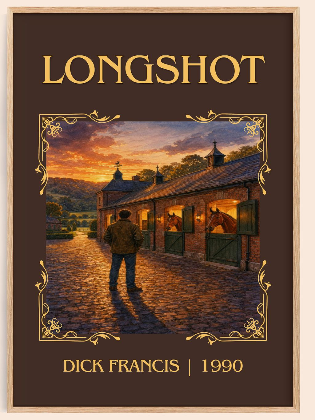 Longshot Classic Book Art Print by Dick Francis – book poster