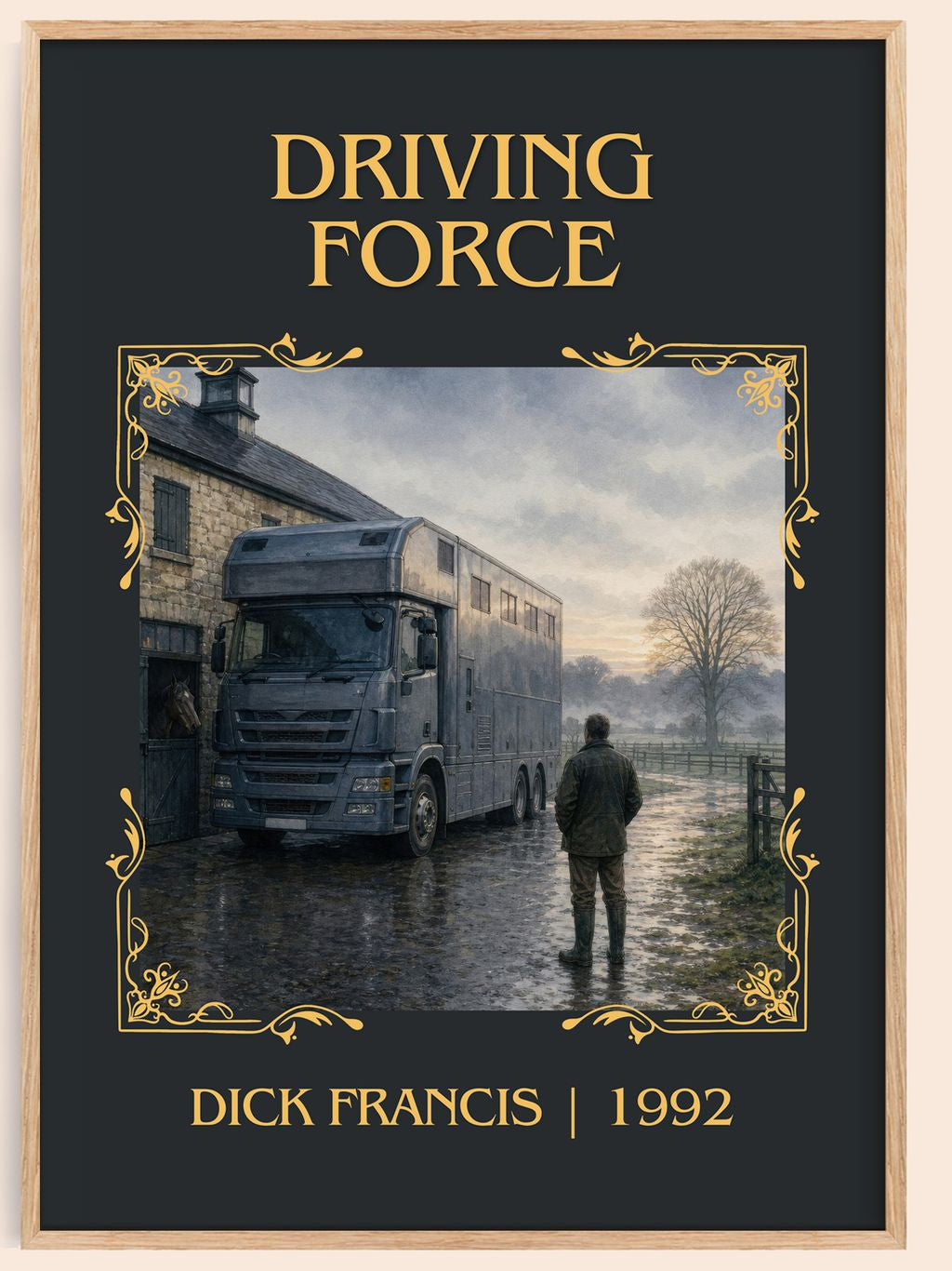 Driving Force Classic Book Art Print by Dick Francis – book poster