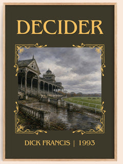 Decider Classic Book Art Print by Dick Francis – book poster