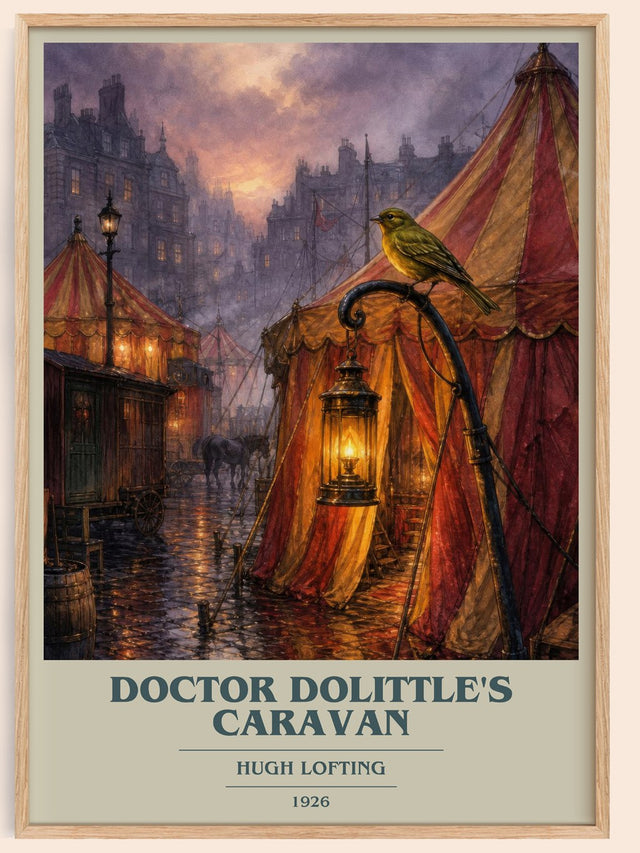 Doctor Dolittle'S Caravan Book Cover Poster by Hugh Lofting