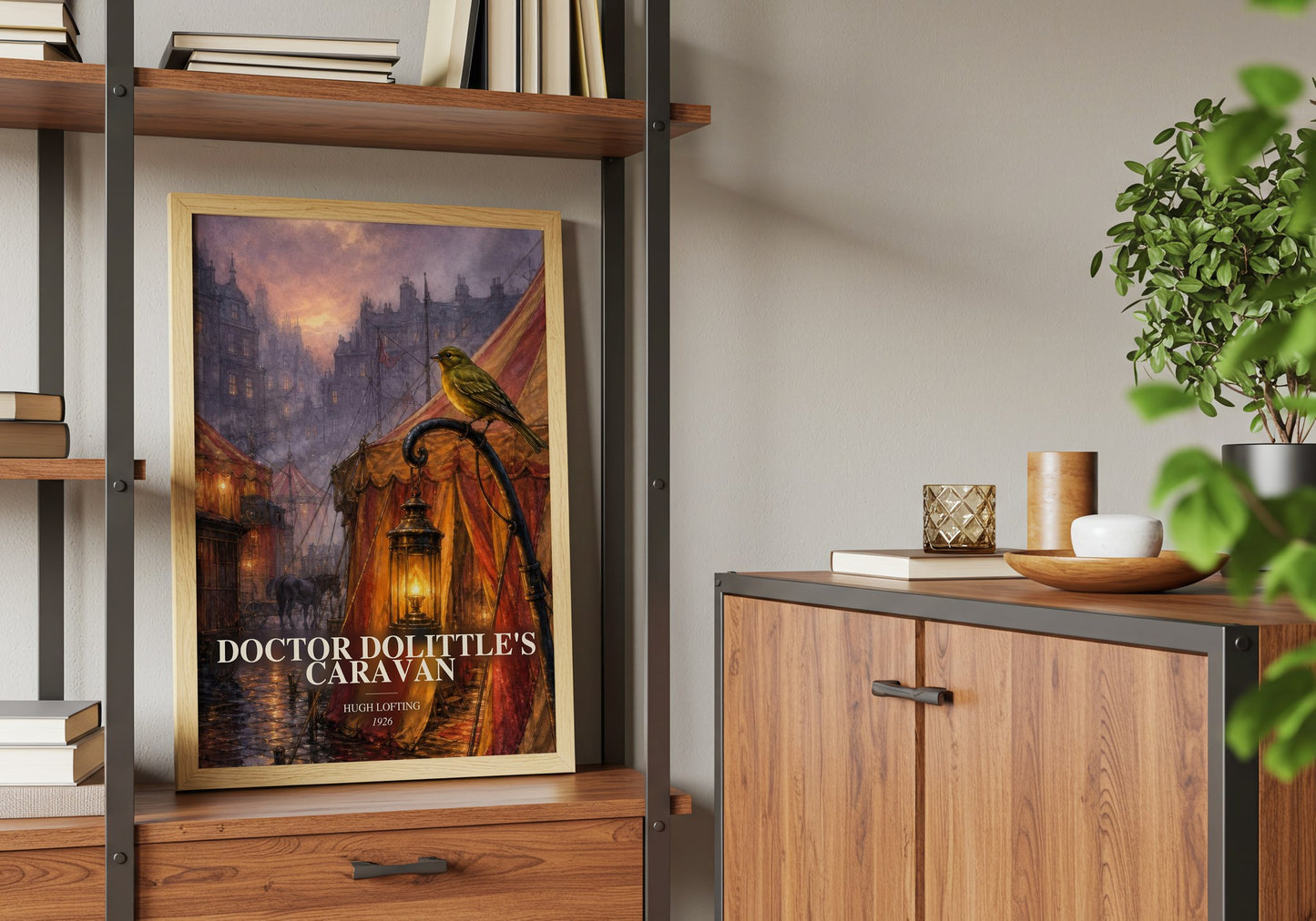 Doctor Dolittle'S Caravan book watercolour illustration paper finish options – matte satin gloss