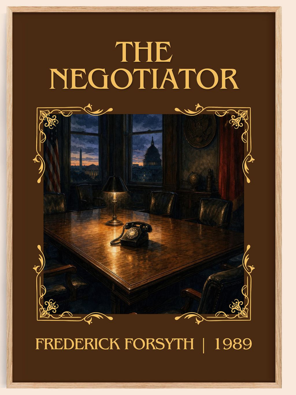 The Negotiator Classic Book Art Print by Frederick Forsyth – book poster