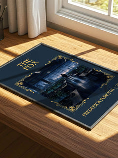 The Fox Classic Book Art Print by Frederick Forsyth – print on a sunlit desk