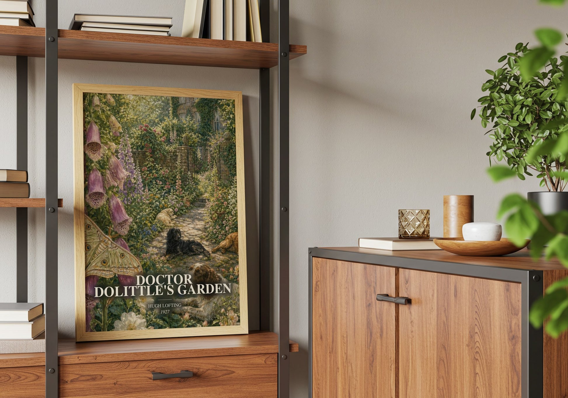 Doctor Dolittle'S Garden book watercolour illustration paper finish options – matte satin gloss
