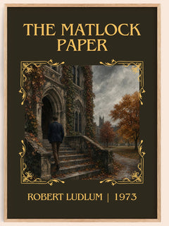 The Matlock Paper Classic Book Art Print by Robert Ludlum – book poster