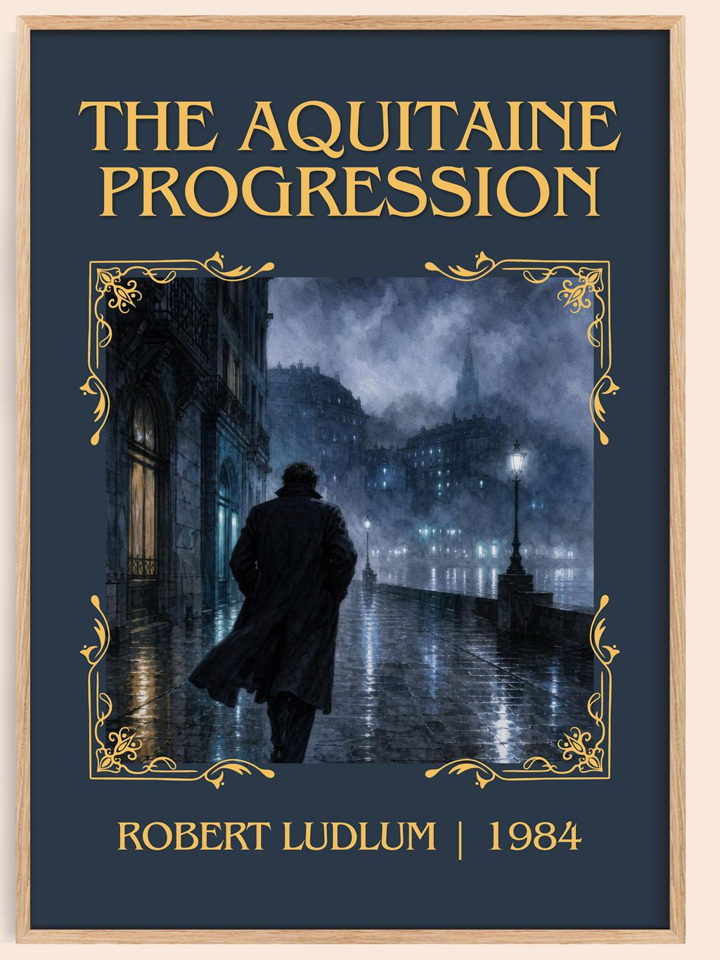 The Aquitaine Progression Classic Book Art Print by Robert Ludlum – book poster
