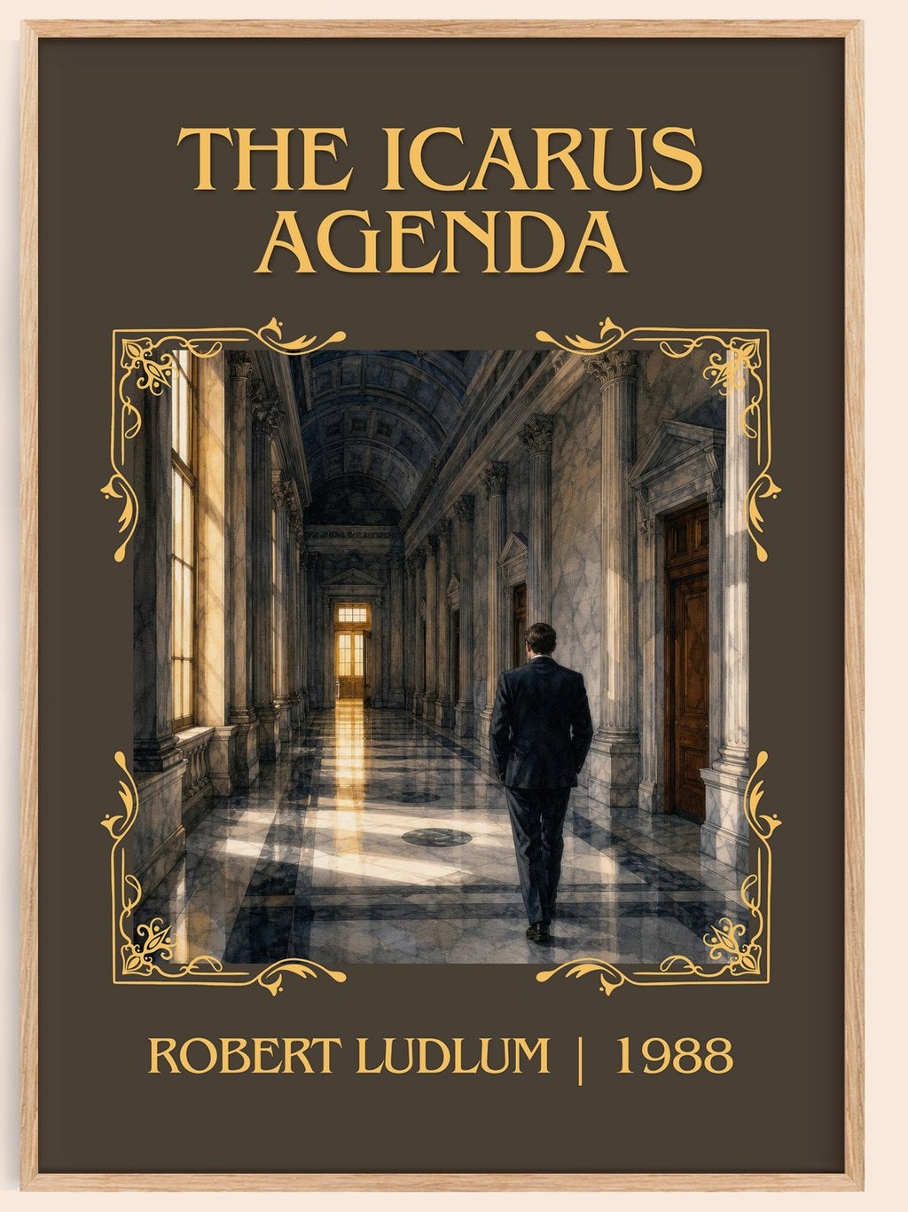 The Icarus Agenda Classic Book Art Print by Robert Ludlum – book poster