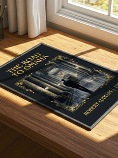 The Road to Omaha Classic Book Art Print by Robert Ludlum – print on a sunlit desk