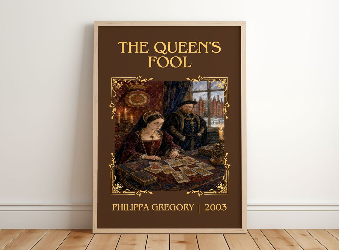 The Queen's Fool Classic Book Art Print by Philippa Gregory – framed print leaning on a wooden floor