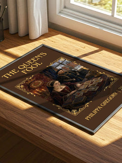 The Queen's Fool Classic Book Art Print by Philippa Gregory – print on a sunlit desk