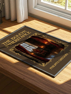 The Boleyn Inheritance Classic Book Art Print by Philippa Gregory – print on a sunlit desk