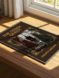 The Other Queen Classic Book Art Print by Philippa Gregory – print on a sunlit desk