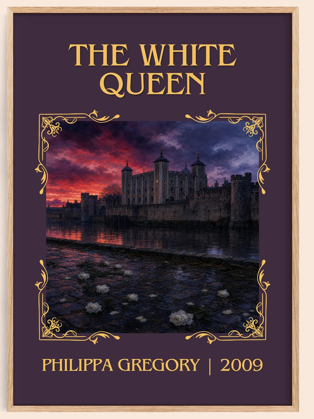 The White Queen Classic Book Art Print by Philippa Gregory – book poster