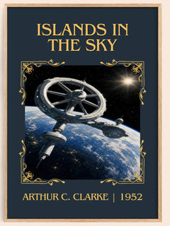 Islands in the Sky Classic Book Art Print by Arthur C. Clarke – book poster