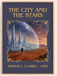 The City and the Stars Classic Book Art Print by Arthur C. Clarke – book poster