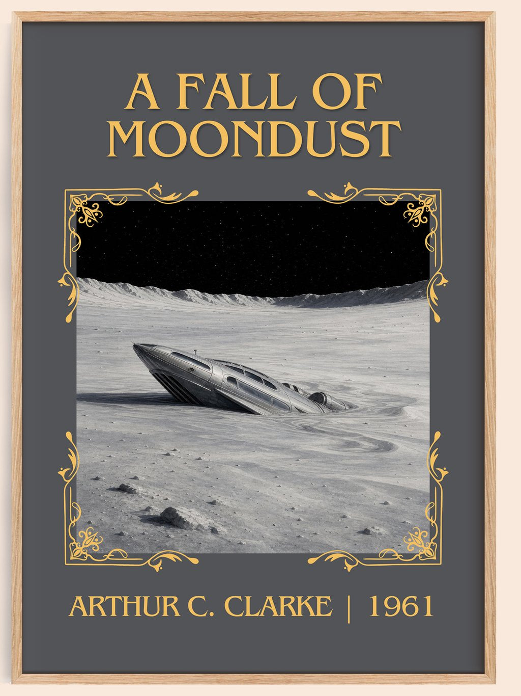 A Fall of Moondust Classic Book Art Print by Arthur C. Clarke – book poster