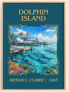 Dolphin Island Classic Book Art Print by Arthur C. Clarke – book poster