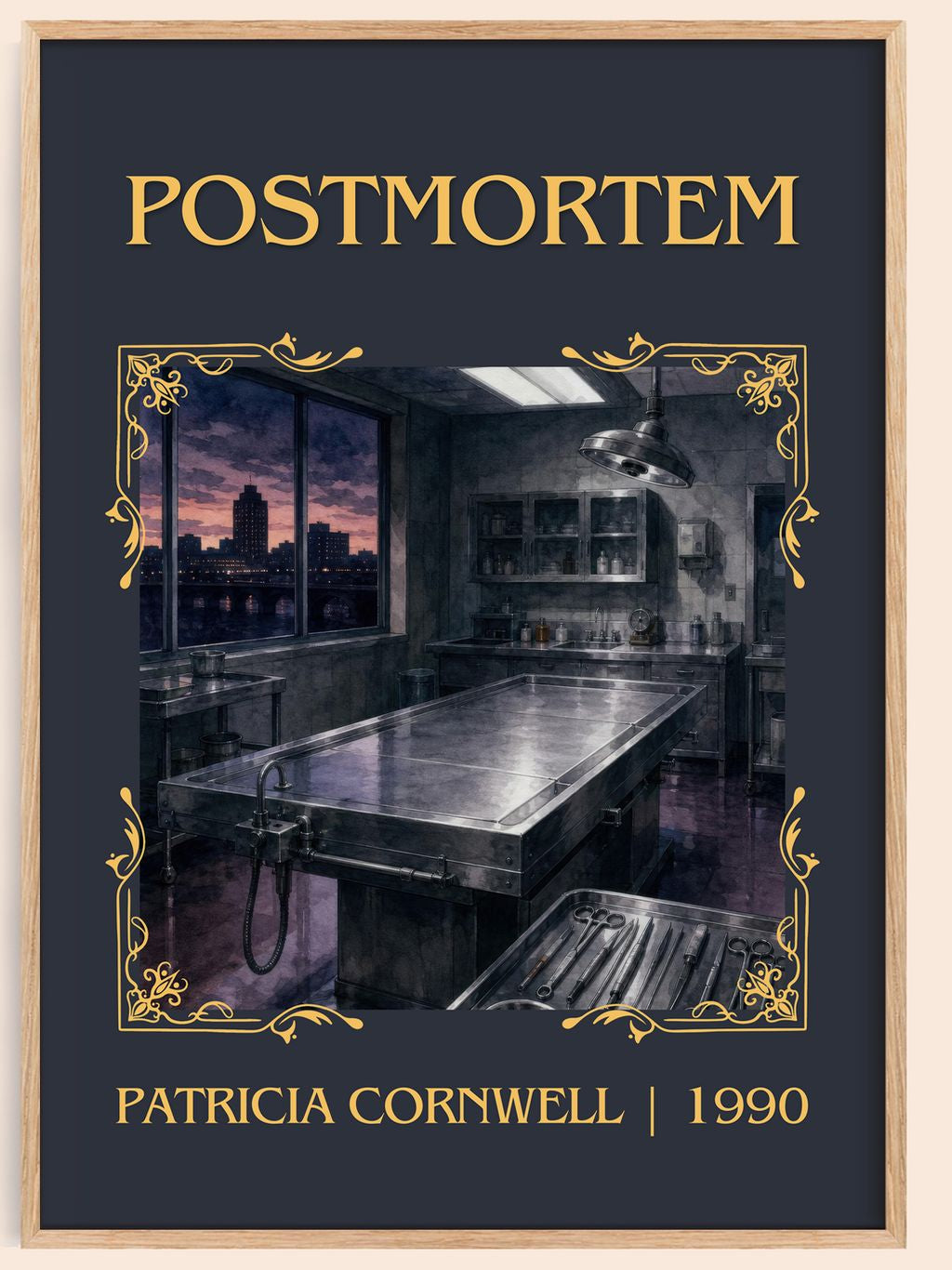 Postmortem Classic Book Art Print by Patricia Cornwell – book poster