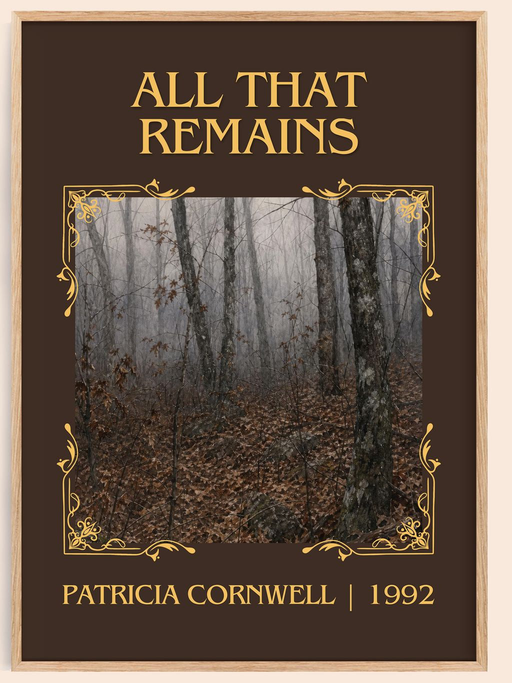 All That Remains Classic Book Art Print by Patricia Cornwell – book poster