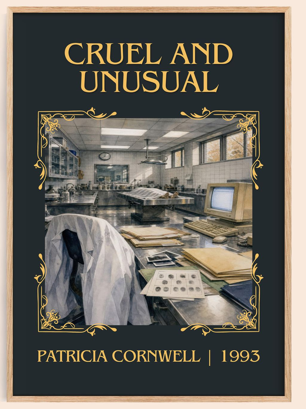 Cruel and Unusual Classic Book Art Print by Patricia Cornwell – book poster